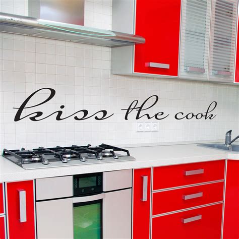 Kiss The Cook Wall Quote Decal