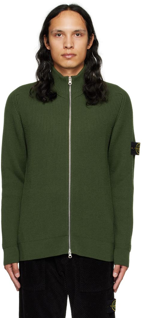 Stone Island Pull Vert Glissi Re Ssense France