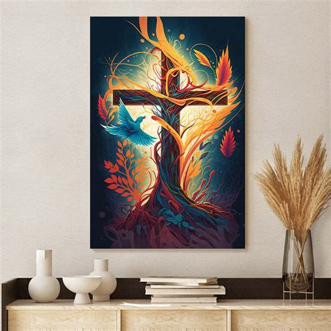 Gift For Christian Christian Wall Art Symbol Of The Cross 2 - Jesus Ca ...