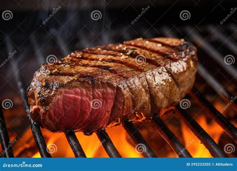 Char Grilled Steak With Black Grill Marks Stock Photo Image Of Meat