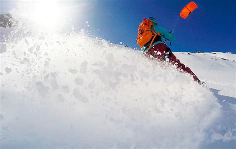 Kiteboarding Snow