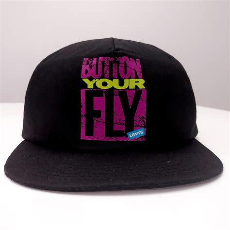 Vintage Levis - Button Your Fly 1990s Snapback Hat Da… - Gem