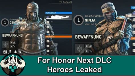 For Honor Next Dlc Heroes Leaked Shinobi And Centurion Youtube