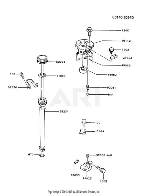 Kawasaki FB460V FS08 4 Stroke Engine FB460V Parts Diagram For