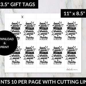 Employee Appreciation Day Gift Tags, Printable Treat Tag, Staff ...