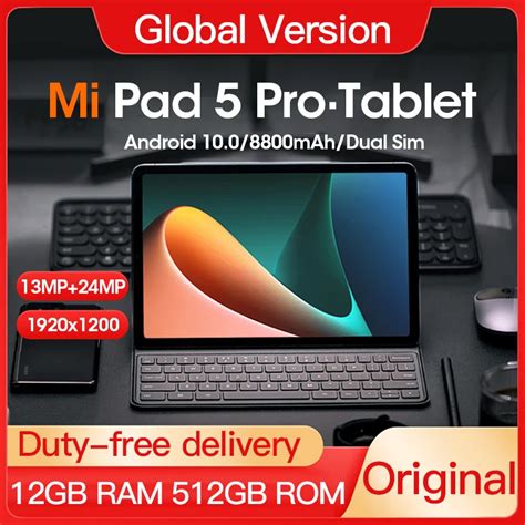 Original Mi Pad Pro Android Tablet Gb Gb Inch K Display