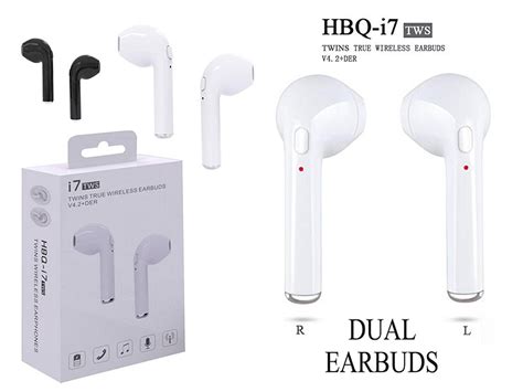 i7 TWS Twins True Wireless Earphone Mini Bluetooth Earphone V4.2 EDR