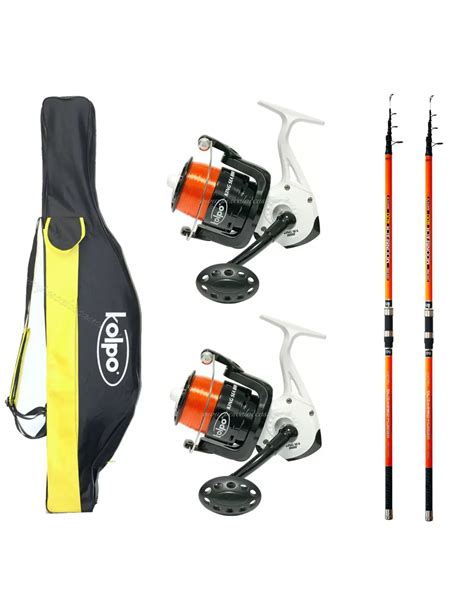 Combo Kolpo 2 Canne Da Pesca 2 Mulinelli Kig Sea Fodero Pescaloccasione