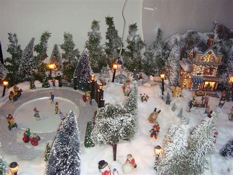 pista de hielo en la villa navideña Decoration village de noel Deco