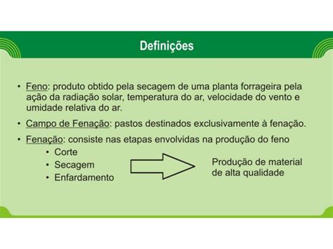 Aula 03 produção e utilização de feno Forragicultura