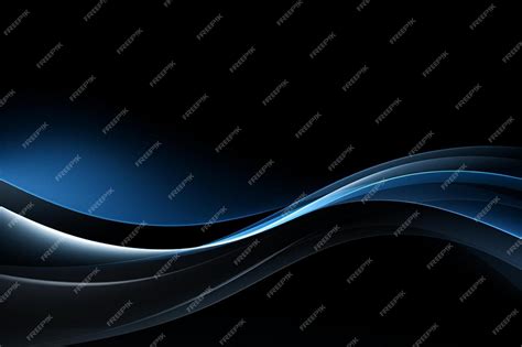 A sleek wallpaper design with a black to dark blue gradient background ...