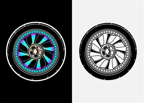 Different color set of car wheels, rubber tyre, car tyre, truck wheel ...