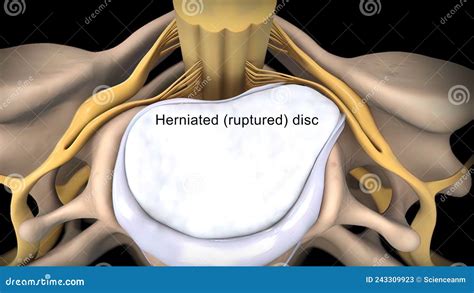 Herniated ruptured disc stock illustration. Illustration of pain ...