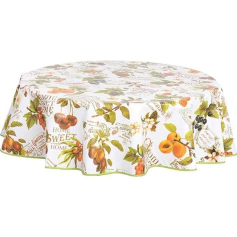 Home Direct Nappe Ronde En Toile Cir E Pvc Facile Nettoyer Motif