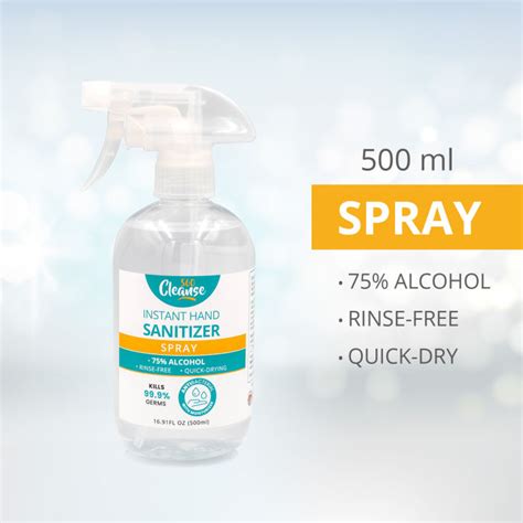 Cleanse360 Liquid Spray Type 500ml Instant Hand Sanitizer Lazada