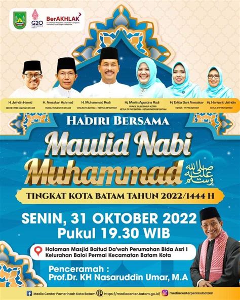 Hadiri Peringatan Maulid Nabi Muhammad Saw Kota Batam