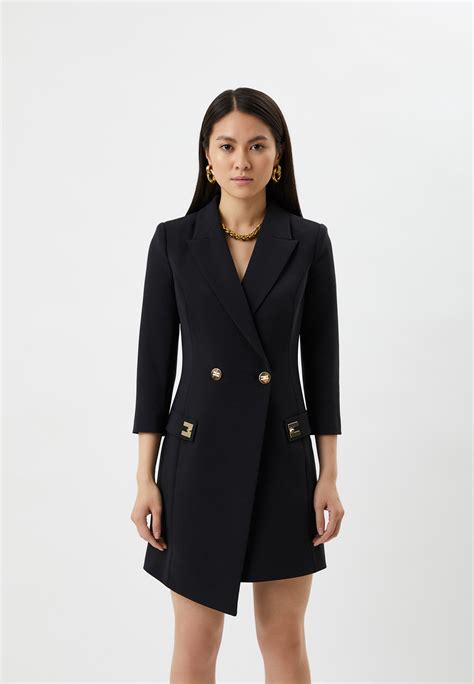 Платье Elisabetta Franchi, цвет: черный, RTLACI080201 — купить в ...