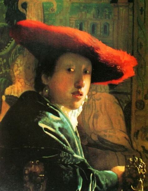 Girl With A Red Hat Johannes Vermeer 1665 Johannes Vermeer