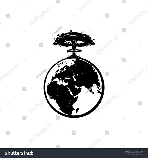 Detailed Black White World Map Globe Stock Vector (Royalty Free ...