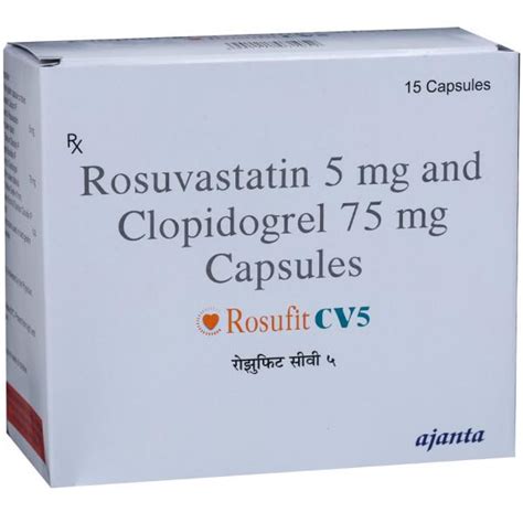 Buy Rosufit CV 5 Mg Capsule 15 Cap Online At Best Price In India