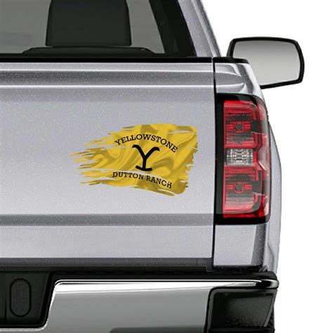 Yellowstone Tattered Flag Dutton Ranch Decal Stickers