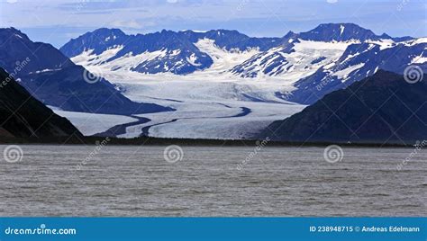 The Aialik Glacier On The Kenai Peninsula Stock Image Image Of Rocks