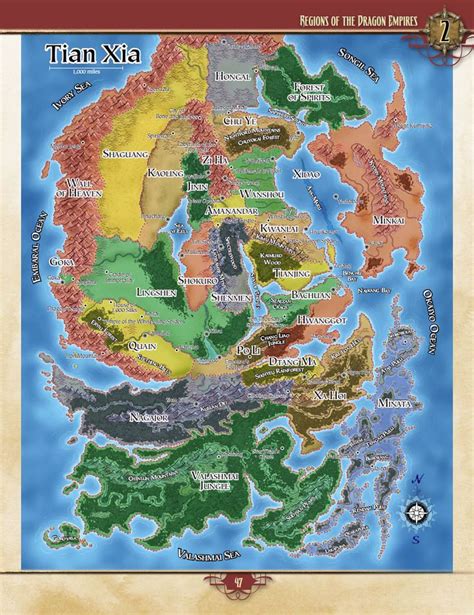 Tian Xia Map Fantasy World Map Pathfinder Maps Fantasy Map