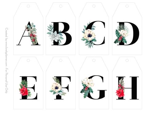 floral free printable alphabet letters banner paper trail design - pin ...