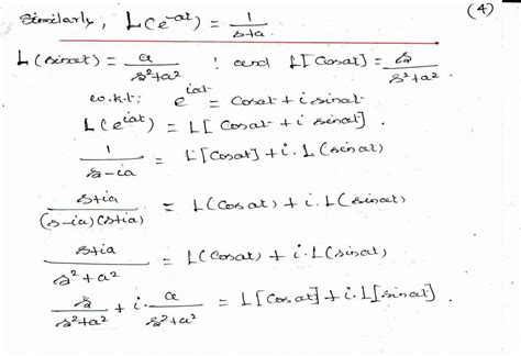 Tpgit Mathematics Laplace Transforms Of Standard Functions S First