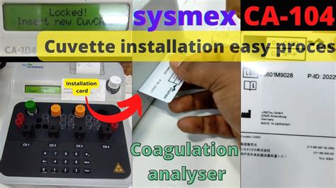 Sysmex CA 104 New Cuvette Installed Coagulation Analyser