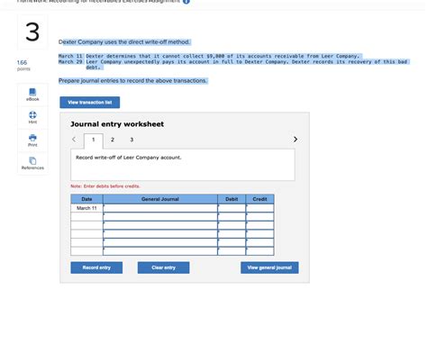 Record Write Off Of Leer Company Account 1