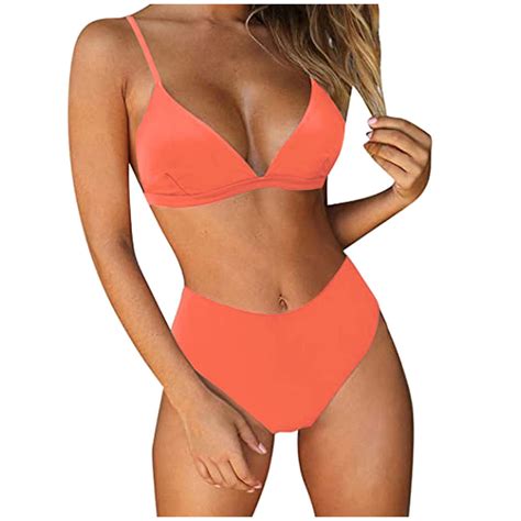 Aloohaidyvio Women Bikini Set Solid Color Sexy Triangle Two Piece