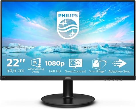 Philips 221v8 22 Inch Fhd Monitor 75hz 4ms Va Lowblue Free 1920 X