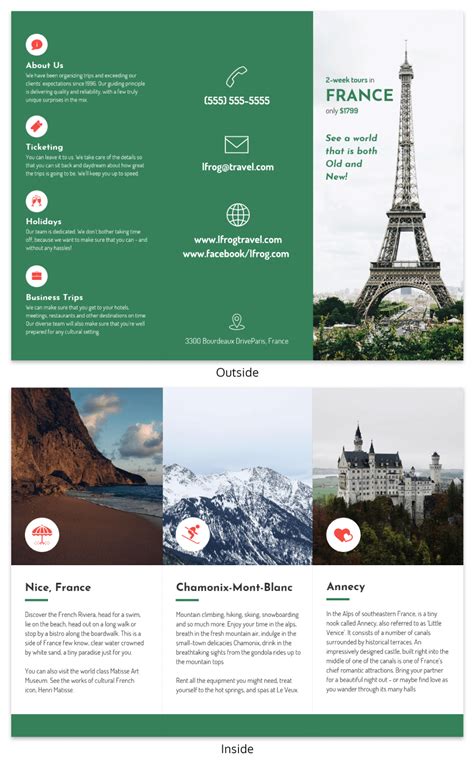 travel brochure examples  travel tourism