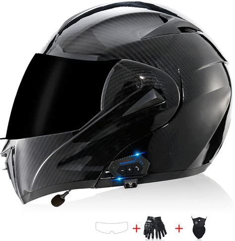 Motorrad Bluetooth Helme Modulares Aufklappbares Doppelvisier