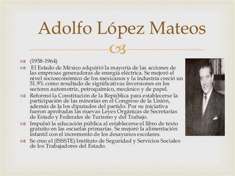 Línea del tiempo Presidentes de México y sus principales logros