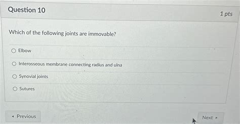 Solved Question Ptswhich Of The Following Joints Are Chegg