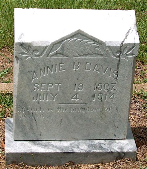 Annie B Davis 1907 1914 Mémorial Find a Grave