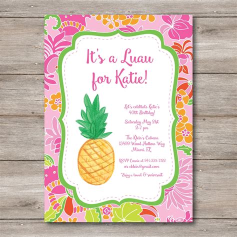 Luau Invitation Template