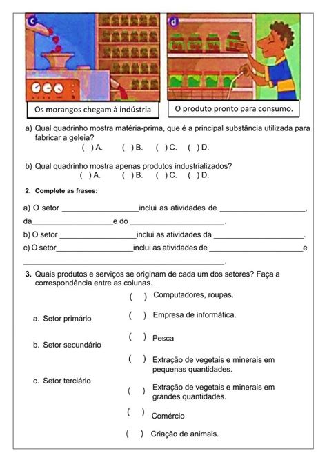 Setores Da Economia Interactive Worksheet Economia Actividades