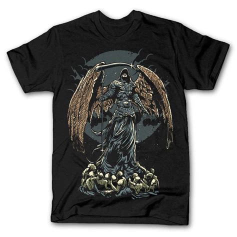 Darkness Grim Reaper Bones Dtg Mens T Shirt Camisetas Nuevas 2019 100