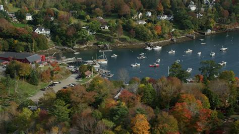 6k Stock Footage Aerial Video Orbiting Small Coastal Town Rockport