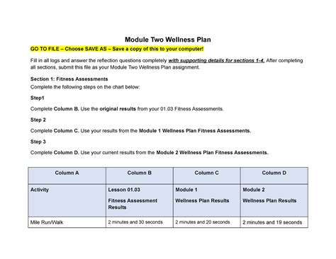 Module Two Wellness Plan Module Two Wellness Plan Go To File Choose