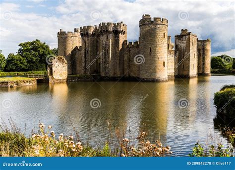 Bodiam Castle with moat editorial stock photo. Image of robertsbridge ...