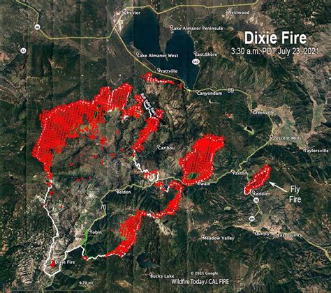 Dixie Fire Map : Dixie Fire Grows To More Than 160 000 Acres 18 ...