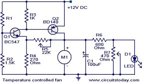 Temperature controlled DC fan