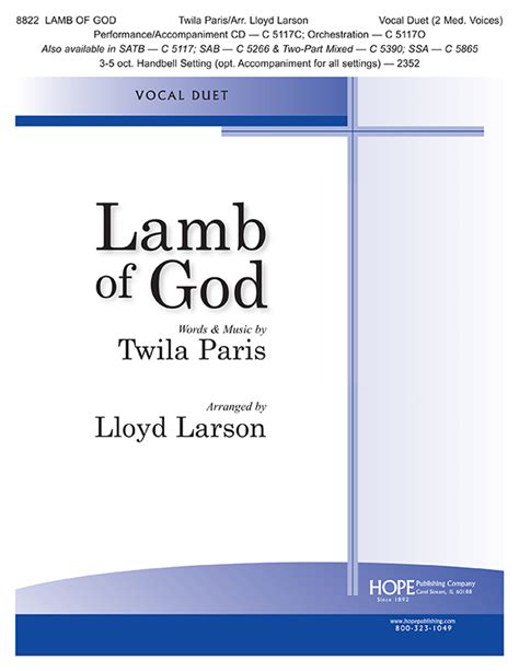 Lamb of God Sheet Music by Lloyd Larson (SKU: 8822) - Stanton's Sheet Music