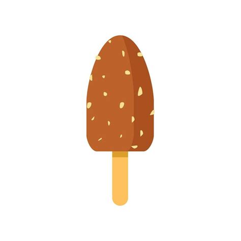 Flat Illustration Of Peanut Chocolate Ice Cream Vector Foods And