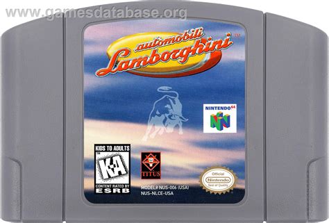 Automobili Lamborghini Super Speed Race 64 Nintendo N64 Artwork