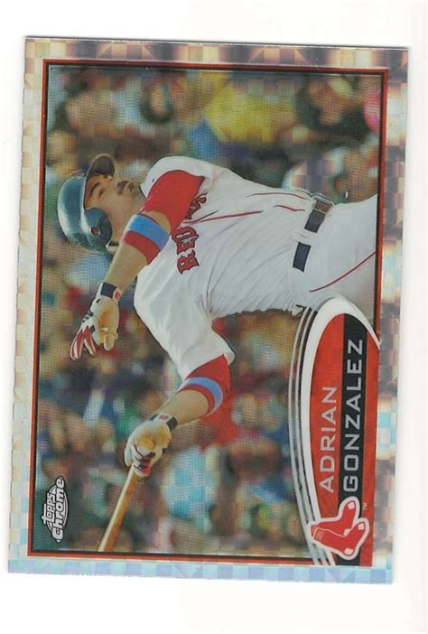 ADRIAN GONZALEZ 2012 Topps Chrome X Fractors 20 Red Sox ID 1023 EBay